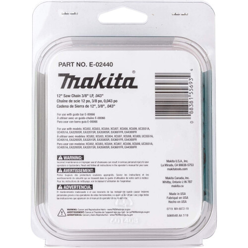 Makita Makita E-02440 12" Αλυσίδα Ξυλουργικής 3/8" LP, .043" 2