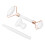 (White) 3x Witte Gua Sha & Jade Roller Set 4