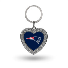 212 Main MKH1501 England Patriots Bling Rhinestone Heart Keychain