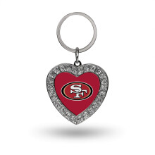 212 Main MKH1901 San Francisco 49ers Bling Rhinestone Heart Keychain