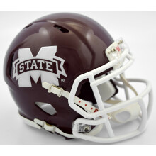 NCAA Mississippi State Bulldogs Helm Mini SpeedHelmet Replica Mini Speed ??Stijl Teamkleuren E? maat