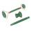 (Green) 3x Witte Gua Sha & Jade Roller Set 4