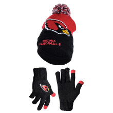 Ultra Game NFL Official Adults Unisex Super Bl?d Vinter Beanie Strik Hat Med Ekstra Varme Touch Screen Handsker Arizona Cardinals Team Farve 2 1
