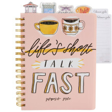 Gilmore Girls Tab Journal-Notizbuch für Mädchen, Teenager und Fans, Spiralbindung, 96 linierte Seiten, 20,3 x 17,8 cm