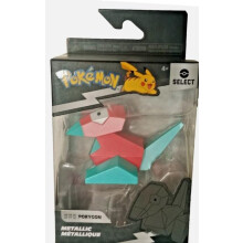 Pokemon Select Metallic Battle Actionfigur 3-Zoll-Kampffiguren mit speziellem Metallic-Finish (Porygon)