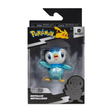 Pokemon Select Metallic Battle Action Figure - Figure da battaglia da 3 pollici con finitura metallica speciale (Piplup)