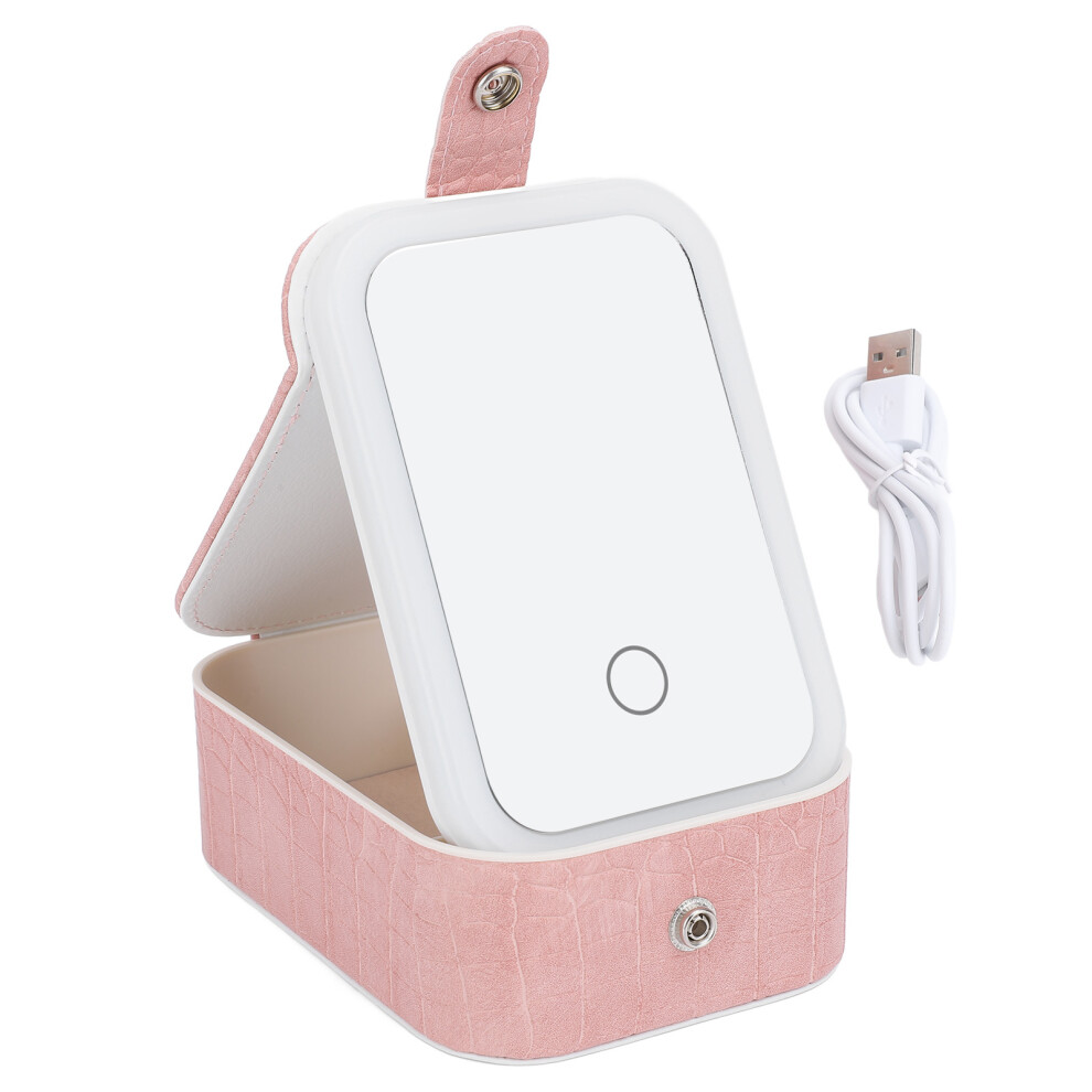 Makeup Case with LED Mirror Portable Divided Organizer