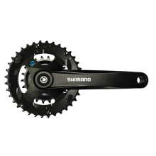 SHIMANO 7/8 Velocidade Pedaleira de Bicicleta Montanha - FC-M315-B2 - Preto (170MM, 36-22T)
