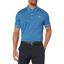 PUMA Cloudspun Monarch LC Herr Golf Polo NVY HTR/Rsk Rd XXL