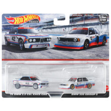 Set di 2 Veicoli Collezionabili Hot Wheels Premium in Scala 1:64 con Pneumatici Reali e Telaio in Metallo