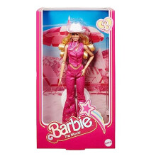 The Movie Doll, Margot Robbie Barbie Doll with Pink Western Outfit Including White Cowgirl Hat from Barbie Movie, Toys for Ages 3 and Up, One Barbie