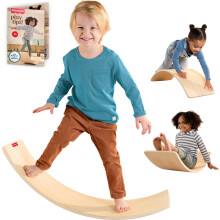 Dreven montessori hracka Fisher-Price Rockin' Balance Board Pecet excelence American Montessori Society 31,7palcov dreven aktivita pro ucen motor