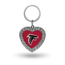 212 Main MKH2001 Atlanta Falcons Bling Rhinestone Heart Key Chain