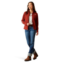ARIAT Chaqueta Softshell New Team para mujer - Ladrillo cocido XX-Large