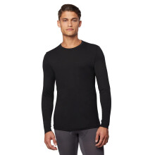 32 Degrees Haut ras du cou lger pour hommes | Manches longues | Ajustement de forme | Extensible dans 4 directions | Thermique Noir X-Large