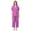 Fruit Of The Loom Fruit of the Loom Dames Piped Button Down Slaapset, Radiant Orchid 1