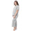 Fruit Of The Loom Fruit of the Loom Dames Piped Button Down Pyjama Set, Lichtgrijs Heather 5