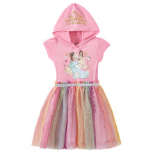 Disney Princesse Tiana Belle Cendrillon Filles Cosplay Robe en tulle  capuche pour les tout-petits et les grands enfants