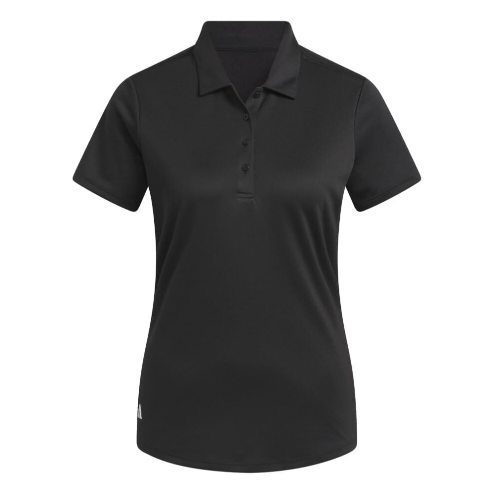 New Adidas Women's Standard Solid Performance Polo Shirt Medium Black Iyw68