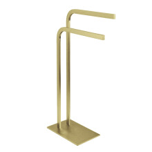 Kingston Brass SCC8007 Edenscape Doppel-Handtuchhalter mit Sockel, gebürstetes Messing
