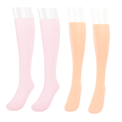 2x Long Silicone Moisturizing Socks