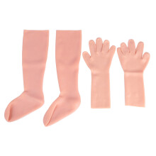 (Skin Color) 2 Paar Feuchtigkeits-Handschuh-Set für Hände & Füße