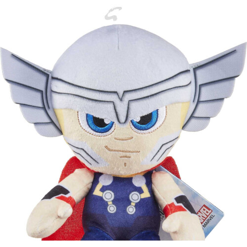 Mattel Figura de Personagem Marvel Plush, Thor Super Herói de 8 polegadas, Brinquedo Colecionável para Crianças a Partir dos 3 Anos 1