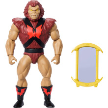 Masters of the Universe Origins Action Figure Cartoon Collection Grizzlor, 5.5-inch 1980s MOTU TV Hairy Villain, Detailed Design & Mirror Accessory,