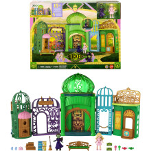Mattel Universal Pictures Wicked Emerald City Playset with Glinda & Elphaba Small Dolls 5 Play Spaces & 15 Accessories Inspired by The Movie