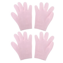 2 Paar Silikon-Feuchtigkeitshandschuhe, elastisch für Handpflege