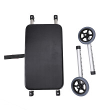 Adjustable Walker Rest Seat Soft Padded Black Cushion Alloy Wheels