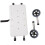 Walker Shower Board White 6" Adjustable Height Stainless Steel Wheels 1