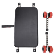 Walker Rest Seat Wheels Folding Padded Stainless Steel Red