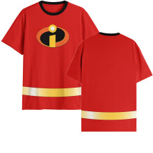 Disney Pixar The Incredibles Logo Sνmbolo Disfraz Niρos Camiseta Juvenil (SM Delantero/Trasero)