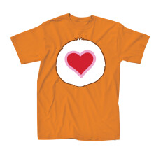 Troetelbeertjes Klassiek Tenderheart Bear Kostuum Unisex Volwassen T-shirt (Oranje XXXL)