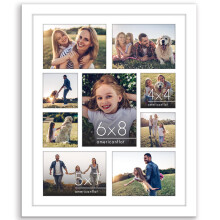 Americanflat 16x20 Collage Picture Frame with Polished Plexiglass - Multi Picture Frames Fit One 6x8 Four 5x7 and Four 4x4 Photos or Use as One 16x2