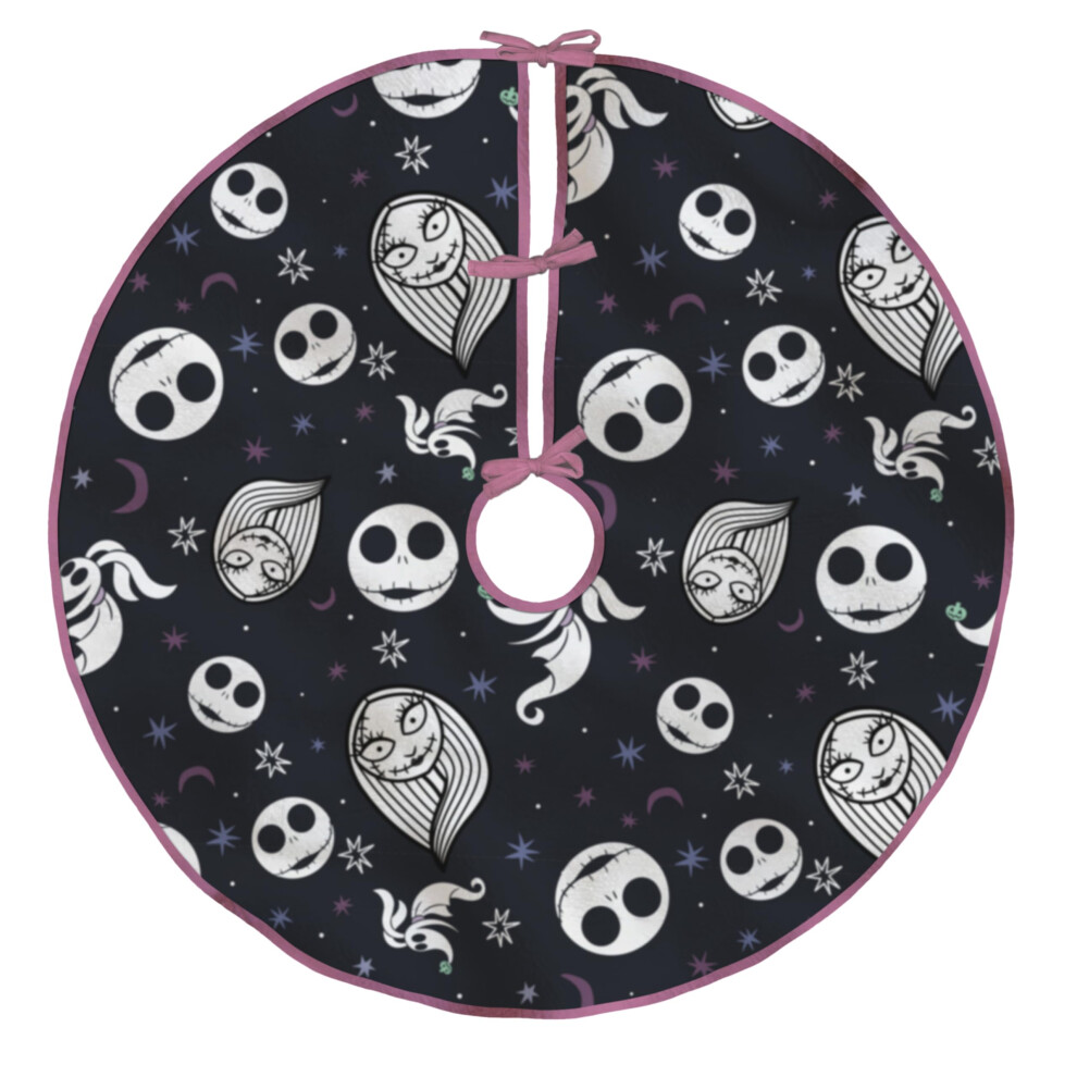 Hallmark Disney Tim Burton's The Nightmare Before Christmas 48"""" Christmas Tree Skirt Fabric Gifts for Disney Fans-image-OPC-PMHHDN6-NEW