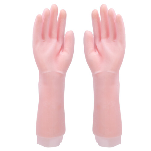 (Pink) Elastische Silikon-Feuchtigkeitspflege-Handschuhe 2