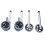 Walker Brake Wheels Replacement Set for Mobility Aid 1