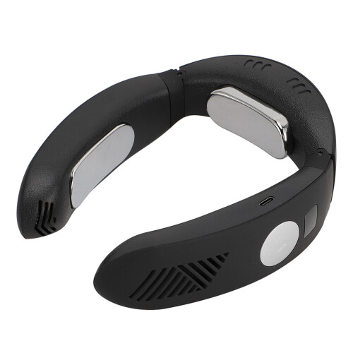 Ventilatore collo senza lame USB a batteria per campeggio, nero 1