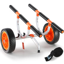 Carro de Caiaque VEVOR, Capacidade de Carga de 450 LBS, Trolley de Canoas Destacável com Largura Ajustável