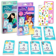 Disney Princess Ensemble de jeux mathmatiques  Bundle avec cartes flash d'addition et de soustraction pour garons et filles | Jouets d'apprent