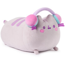 GUND Pusheen Gamer Squisheen Plush, Squishy Speelgoed, Collectible Pluche, Gaming Decor, Grijs, 11"