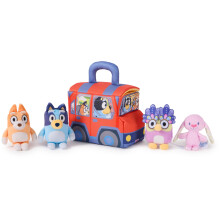 GUND Bluey 5-delige Pluche Speelset, Officiële Bluey Knuffels en Sensorische Speelgoed voor Baby's en Peuters, 7"