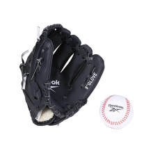 Reebok - Ungdomsbaseballhandskes?t 9-tommer sportshandske til b?rn med skumboldtr?ningshandske til begyndere, tr?ning og lege i baghaven (sort)