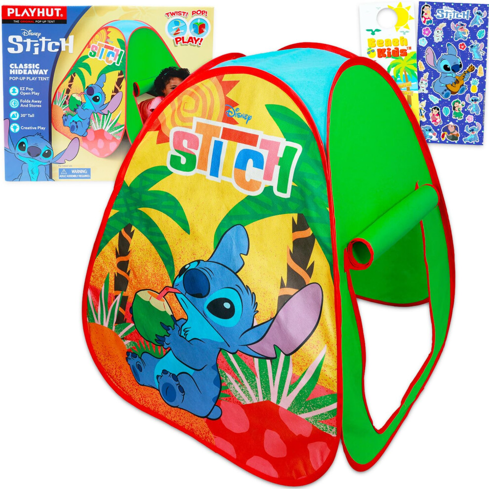 Stitch Pop Up Tent for Kids - Bundle with Disney Play Tent for Boys and Girls Plus Stickers More | Lilo and Stitch Tent for Kids Toddlers-image-OPC-PMHHDQ2-NEW