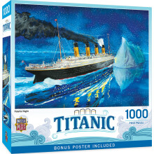 MasterPieces 1000 stukjes puzzel voor volwassenen, familie of jeugd - Titanic Fateful Night - 19,25""x26,75""""