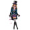 5 PC. Ihastuttava Hatter tankimekko samettitakki vy rusetti hattu MEDIUM MULTICOLOR 1