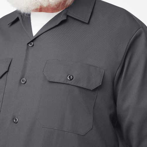 Dickies Dickies Herren-Langarm-Arbeitshemd, Anthrazit, Extra Large 2