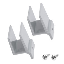M6209 Doucheschuifdeur onderrail 1/2-inch kanaal geschikt voor 7/16-inch dikke glazen douchedeuren (grijs 2-pack)
